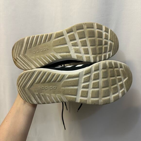 Adidas Cloudfoam Black White Sneakers Lightweight Good Tread 7.5 - Picture 2 of 8